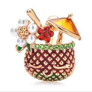 Little Flower Umbrella  Brooch